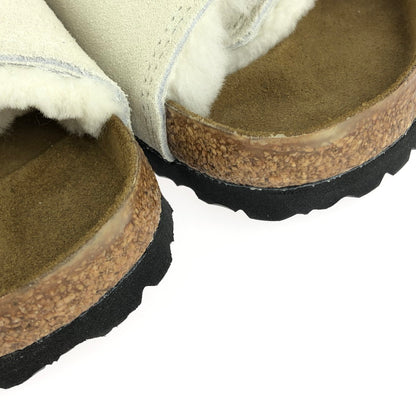 【中古美品】【メンズ】 BIRKENSTOCK ビルケンシュトック × STUSSY ステューシー 1027679 Solana Shearling Slide ソラナ ムートン スライド サンダル 靴 164-240704-SS-9-tag カラー：Bone 万代Net店