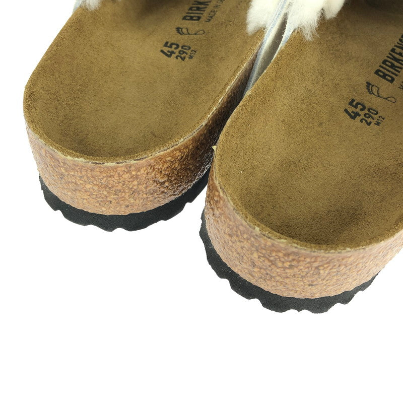 【中古美品】【メンズ】 BIRKENSTOCK ビルケンシュトック × STUSSY ステューシー 1027679 Solana Shearling Slide ソラナ ムートン スライド サンダル 靴 164-240704-SS-9-tag カラー：Bone 万代Net店