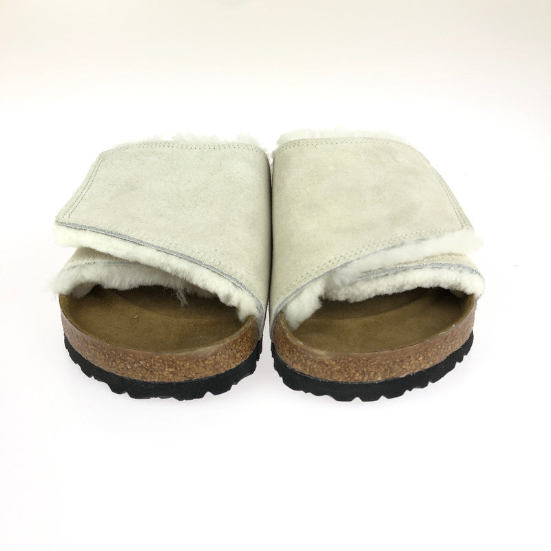 【中古美品】【メンズ】 BIRKENSTOCK ビルケンシュトック × STUSSY ステューシー 1027679 Solana Shearling Slide ソラナ ムートン スライド サンダル 靴 164-240704-SS-9-tag カラー：Bone 万代Net店