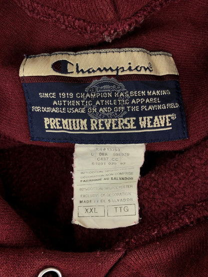 【中古品】【メンズ】 Champion チャンピオン PREMIUM REVERSE WEAVE PULLOVER HOODIE プレミアム リバースウィーブ プルオーバー フーディ トップス パーカー 146-240710-mo-3-tag サイズ：XXL カラー：BURGUNDY 万代Net店