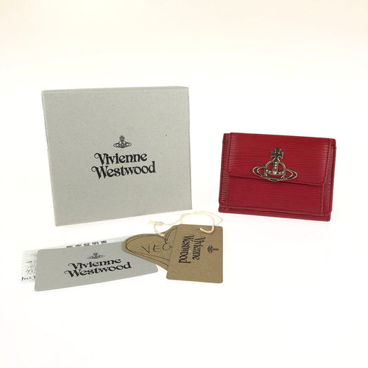 【中古品】【レディース】 Vivienne Westwood ヴィヴィアンウエストウッド  POLLY SMALL FLAP PURSE 52010013 ポリー スモール フラップ パース 3つ折り財布 181-240712-yk-4-tag カラー：RED 万代Net店