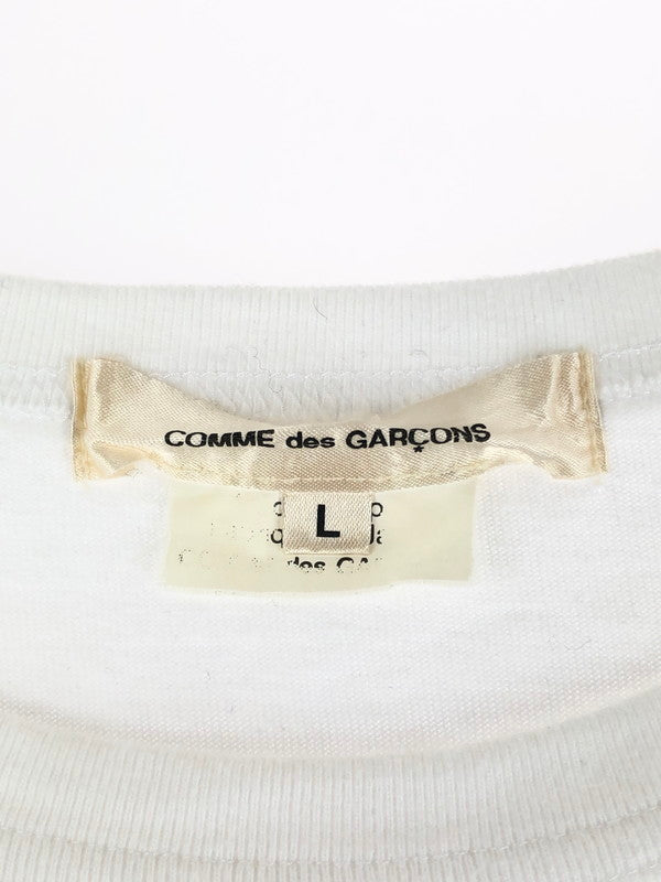 【中古品】【メンズ】 COMME des GARCONS コムデギャルソン S/S T-SHIRT LS-T002 ショートスリーブ Tシャツ 半袖 トップス 140-240709-mo-1-tag サイズ：L カラー：ホワイト 万代Net店