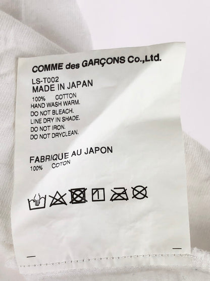 【中古品】【メンズ】 COMME des GARCONS コムデギャルソン S/S T-SHIRT LS-T002 ショートスリーブ Tシャツ 半袖 トップス 140-240709-mo-1-tag サイズ：L カラー：ホワイト 万代Net店