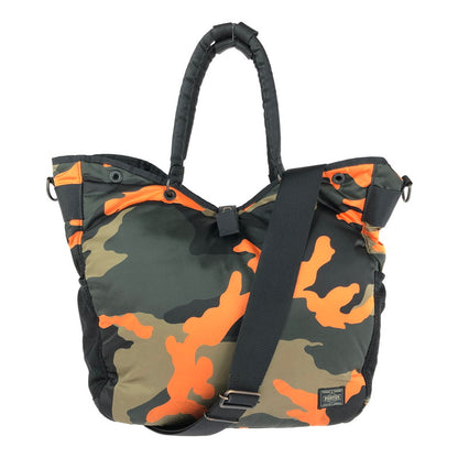 【中古品】【メンズ】 PORTER ポーター 384-08300 PS CAMO 2WAY TOTE BAG 2WAYトートバッグ 鞄 188-240716-SS-3-tag カラー：ウッドランドオレンジ 万代Net店