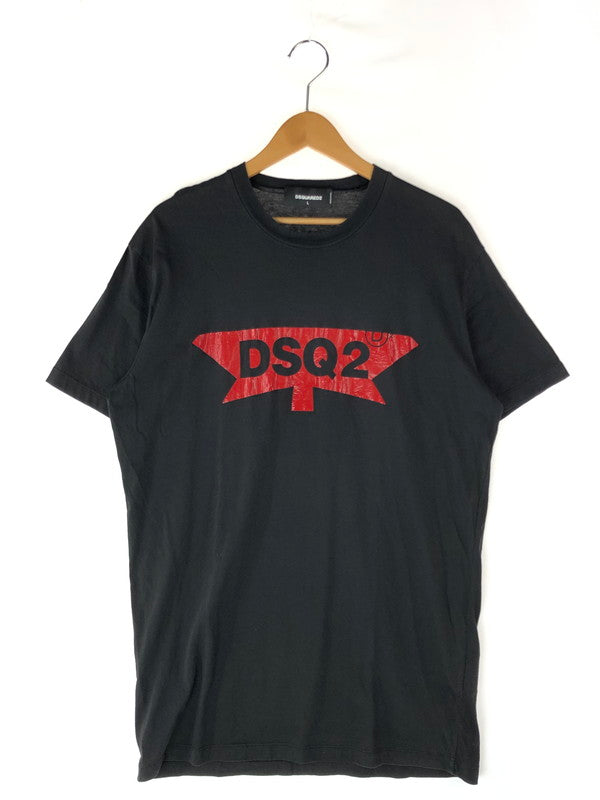 【中古品】【メンズ】 DSQUARED2 ディースクエアード 18SS LOGO PRINT T-SHIRT S74GD0357 ロゴプリントTシャツ 半袖 トップス 141-240710-mo-16-tag サイズ：Ⅼ カラー：ブラック 万代Net店