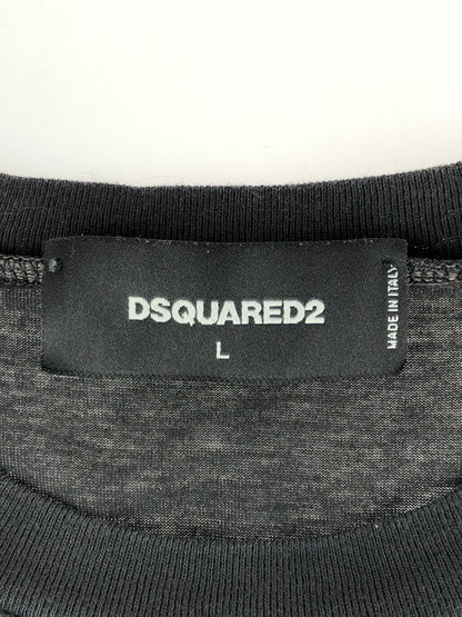 【中古品】【メンズ】 DSQUARED2 ディースクエアード 18SS LOGO PRINT T-SHIRT S74GD0357 ロゴプリントTシャツ 半袖 トップス 141-240710-mo-16-tag サイズ：Ⅼ カラー：ブラック 万代Net店