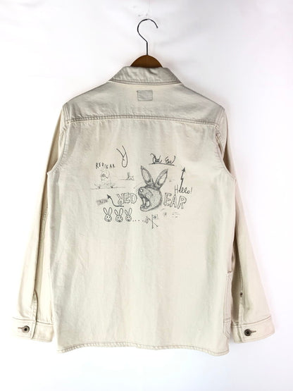 【中古品】【メンズ】 RED EAR レッドイヤー 18AW ROUGH SKETCH PRINT COVERALL 282603 ラフスケッチ プリント カバーオールジャケット アウター 141-240710-mo-17-tag サイズ：M カラー：ホワイト 万代Net店