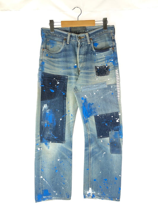 【現状渡し品】【メンズ】 Lee リー 101B 推定60's-70's PATCHWORK REMAKE DENIM PANTS パッチワーク リメイクデニムパンツ ジーンズ 157-240720-hi-8-tag カラー：インディゴ 万代Net店