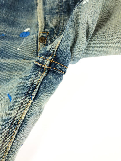 【現状渡し品】【メンズ】 Lee リー 101B 推定60's-70's PATCHWORK REMAKE DENIM PANTS パッチワーク リメイクデニムパンツ ジーンズ 157-240720-hi-8-tag カラー：インディゴ 万代Net店