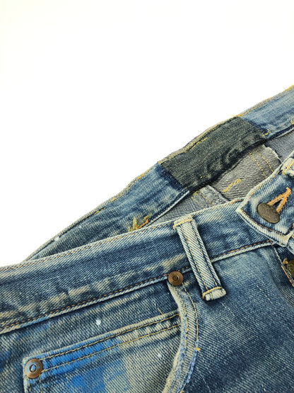 【現状渡し品】【メンズ】 Lee リー 101B 推定60's-70's PATCHWORK REMAKE DENIM PANTS パッチワーク リメイクデニムパンツ ジーンズ 157-240720-hi-8-tag カラー：インディゴ 万代Net店