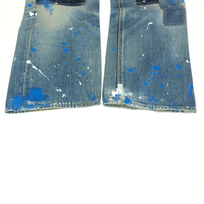 【現状渡し品】【メンズ】 Lee リー 101B 推定60's-70's PATCHWORK REMAKE DENIM PANTS パッチワーク リメイクデニムパンツ ジーンズ 157-240720-hi-8-tag カラー：インディゴ 万代Net店