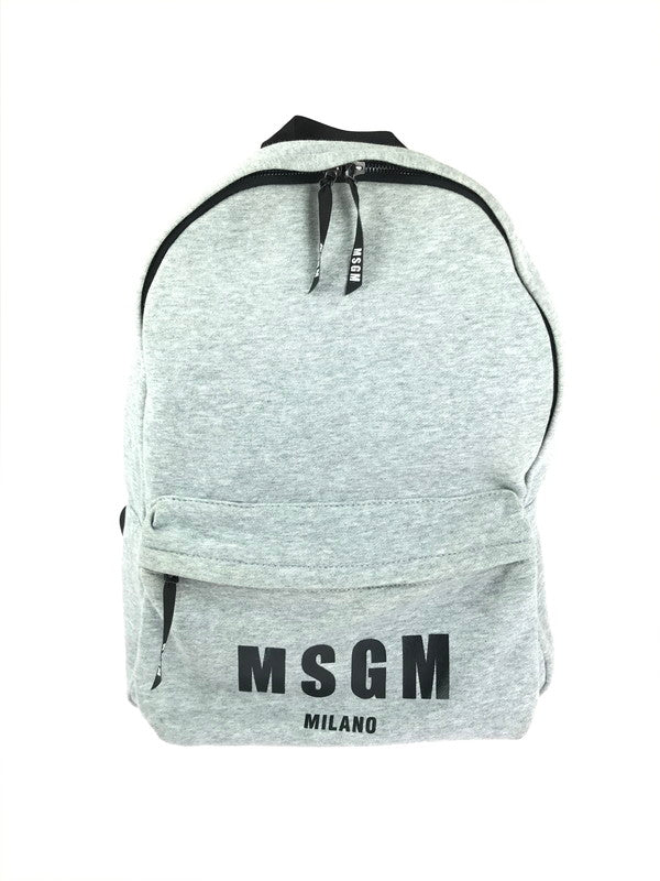 【中古品】【メンズ/レディース】  MSGM LOGO BACKPACK エムエスジーエム ロゴ バックパック リュックサック カバン 188-240720-hi-2-tag カラー：グレー 万代Net店