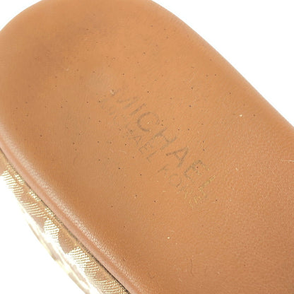 【中古品】【メンズ】 Michael Kors マイケルコース LOGO WEDGE SANDAL ロゴ ウェッジサンダル 靴 167-240720-hi-10-tag サイズ：7.5M(24.5cm) カラー：ブラウン 万代Net店