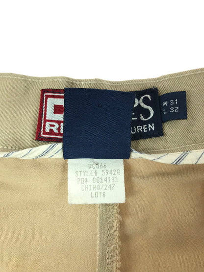 【中古品】【メンズ】  CHAPS RALPH LAUREN チャップス ラルフローレン 5942R 2 TUCK PANTS 2タックパンツ ボトムス 157-240720-hi-8-tag サイズ：W31 カラー：ベージュ 万代Net店