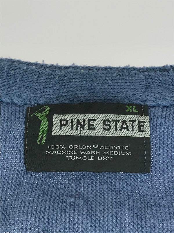 【中古品】【メンズ】  PINE STATE パインステイト 70~80’s ACRYLIC CARDIGAN 70~80年代 アクリルカーディガン トップス 146-240721-mo-4-tag サイズ：XL カラー：ブルー系 万代Net店