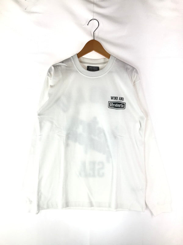 【中古美品】【メンズ】 HYSTERIC GLAMOUR ヒステリックグラマー 長袖Ｔシャツ 140-240724-hi-3-tag サイズ：M カラー：ホワイト 万代Net店