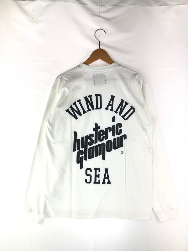 【中古美品】【メンズ】 HYSTERIC GLAMOUR ヒステリックグラマー 長袖Ｔシャツ 140-240724-hi-3-tag サイズ：M カラー：ホワイト 万代Net店