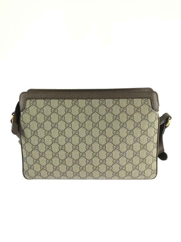 【中古品】【レディース】 GUCCI グッチ  GGスプリーム キャンバス 523354 ミディアム ショルダーバッグ カバン 180-240725-yk-3-tag カラー：ベージュ/エボニー×ブラウン×ウェブ 万代Net店