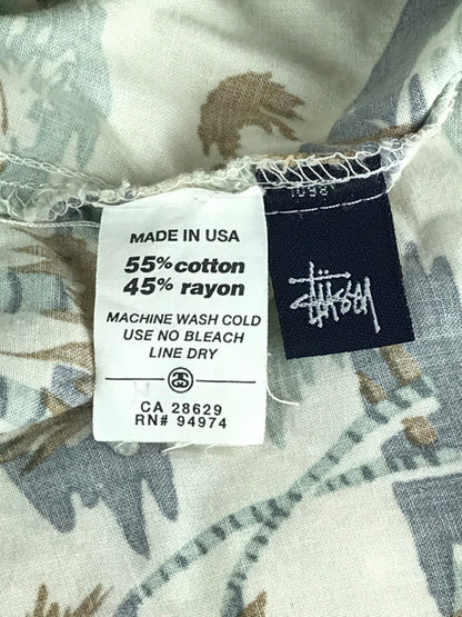 【中古品】【メンズ】 STUSSY ステューシー  コットンレーヨン アロハシャツ 紺タグ 半袖 トップス ハワイアンシャツ 142-240729-yk-2-tag サイズ：L カラー：マルチカラー 万代Net店