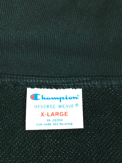 【中古美品】Champion チャンピオン C3-Z007 HALF ZIP SS SWEATSHIRT リバースウィーブ ハーフスリーブジップスウェットシャツ 半袖 トップス 147-240730-SS-9-tag サイズ：XL カラー：GREEN 万代Net店