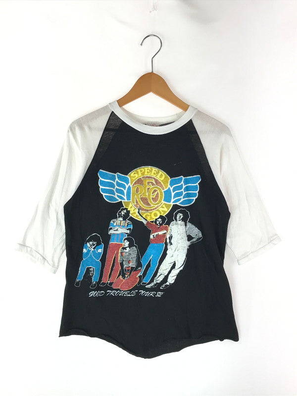 【中古品】【メンズ】  TASTY REO SPEED WAGON/GOOD TROUBLE TOUR 82' ラグランTシャツ 146-240730-SS-7-tag サイズ：M カラー：ブラック/ホワイト 万代Net店