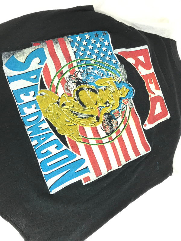 【中古品】【メンズ】  TASTY REO SPEED WAGON/GOOD TROUBLE TOUR 82' ラグランTシャツ 146-240730-SS-7-tag サイズ：M カラー：ブラック/ホワイト 万代Net店