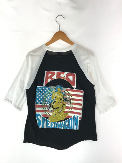 【中古品】【メンズ】  TASTY REO SPEED WAGON/GOOD TROUBLE TOUR 82' ラグランTシャツ 146-240730-SS-7-tag サイズ：M カラー：ブラック/ホワイト 万代Net店