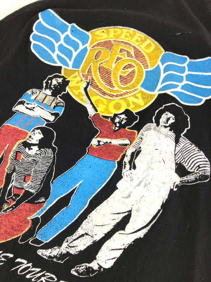 【中古品】【メンズ】  TASTY REO SPEED WAGON/GOOD TROUBLE TOUR 82' ラグランTシャツ 146-240730-SS-7-tag サイズ：M カラー：ブラック/ホワイト 万代Net店