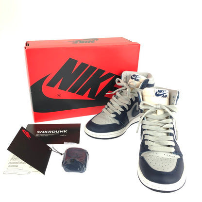 【中古品】【レディース】 NIKE ナイキ AIR JORDAN 1 HIGH 85 BQ4422-400 エア ジョーダン 1 ハイ 85 スニーカー 靴 166-240731-mo-1-tag サイズ：23cm カラー：COLLEGE NAVY/SUMMIT WHITE 万代Net店