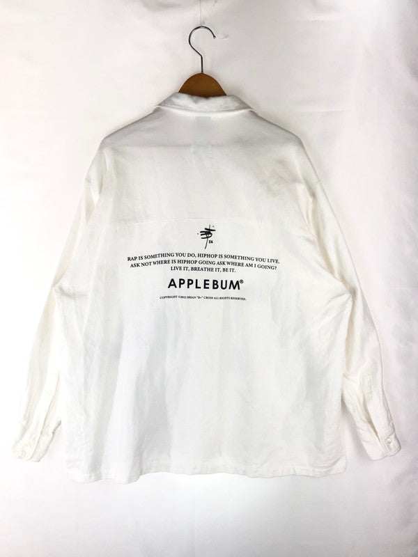 【中古品】【メンズ】 APPLEBUM アップルバム  × B+ CAPSULE COLLECTION BC2210203 EST OVERSIZE SHIRT B+ カプセルコレクション EST オーバーサイズシャツ 長袖トップス 142-240903-mo-5-tag サイズ：M カラー：ホワイト 万代Net店