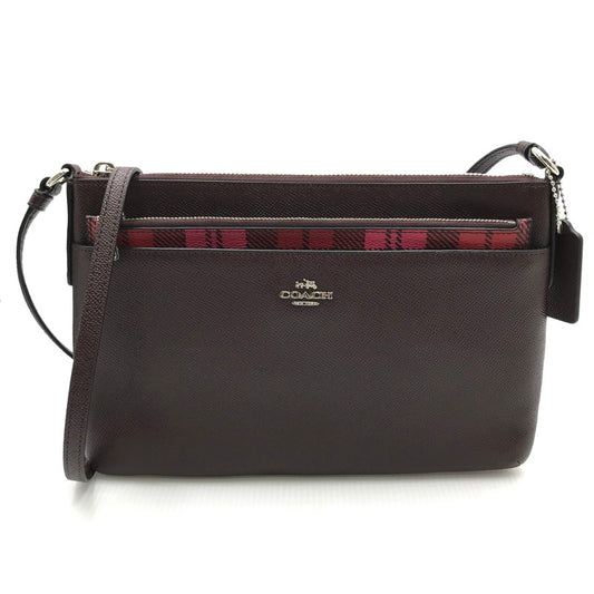 【中古品】【レディース】 COACH コーチ  SHOULDER BAG F22252 ショルダーバッグ カバン 180-240806-yk-7-tag カラー：ボルドー 万代Net店