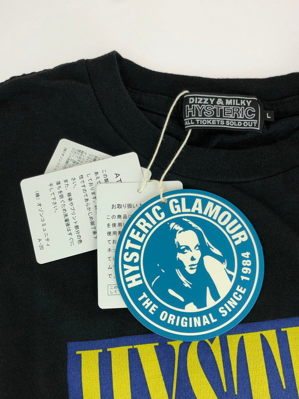 【中古美品】【メンズ】 HYSTERIC GLAMOUR ヒステリックグラマー 野口強 AGAINST THE WORLD TEE 02223CT14496 ショートスリーブTシャツ 半袖Tシャツ 140-240803-hi-2-tag サイズ：L カラー：ブラック 万代Net店