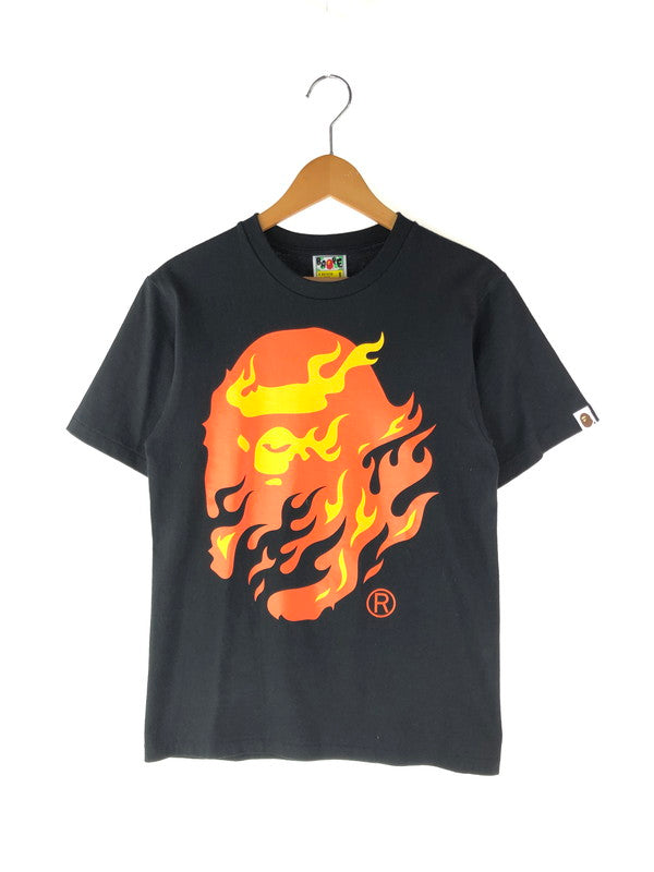 【中古品】【メンズ】 A BATHING APE アベイシングエイプ FLAME APE HEAD TEE 001TEK201032M フレイム エイプ ヘッド Tシャツ 半袖 トップス 142-240805-mo-6-tag サイズ：S カラー：ブラック 万代Net店