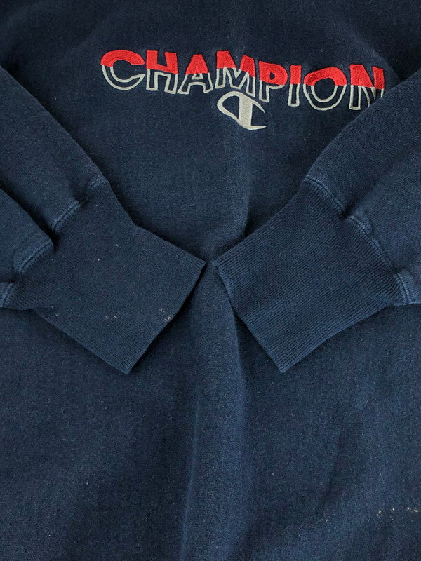 【中古品】【メンズ】 Champion チャンピオン 90’S REVERSE WEAVE SWEAT 90年代後半 リバースウィーブ スウェット 刺繍ロゴ トップス トレーナー 146-240806-mo-7-tag サイズ：Ⅼ カラー：ネイビー 万代Net店