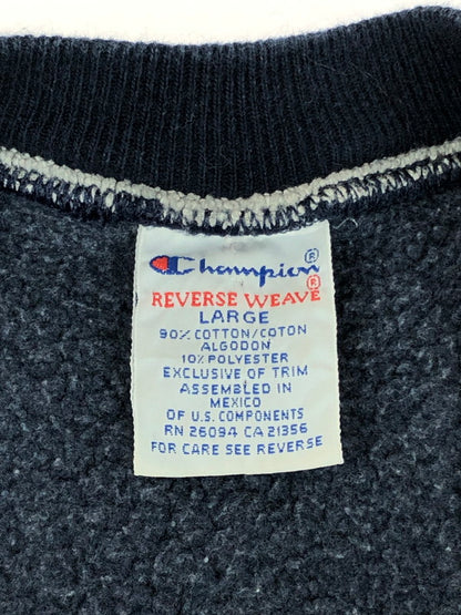 【中古品】【メンズ】 Champion チャンピオン 90’S REVERSE WEAVE SWEAT 90年代後半 リバースウィーブ スウェット 刺繍ロゴ トップス トレーナー 146-240806-mo-7-tag サイズ：Ⅼ カラー：ネイビー 万代Net店