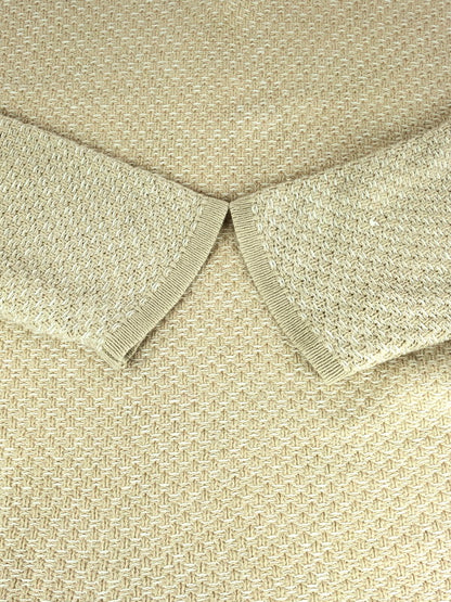 【中古品】【メンズ】 AKA EDDIE BAUER エディーバウアー HENLEY NECK LINEN KNIT ヘンリーネック リネンニット トップス 146-240806-mo-6-tag サイズ：Ⅼ カラー：ベージュ 万代Net店