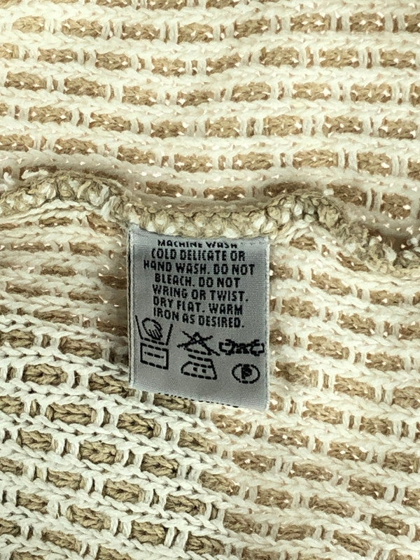 【中古品】【メンズ】 AKA EDDIE BAUER エディーバウアー HENLEY NECK LINEN KNIT ヘンリーネック リネンニット トップス 146-240806-mo-6-tag サイズ：Ⅼ カラー：ベージュ 万代Net店