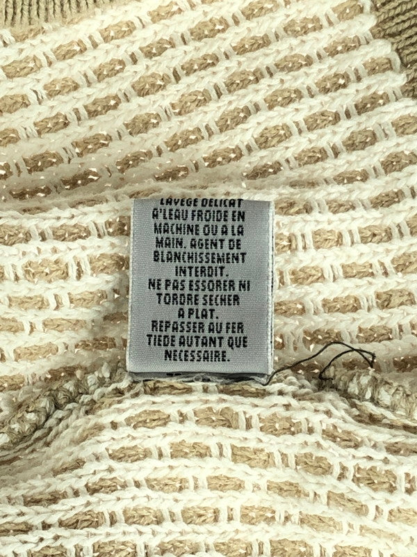 【中古品】【メンズ】 AKA EDDIE BAUER エディーバウアー HENLEY NECK LINEN KNIT ヘンリーネック リネンニット トップス 146-240806-mo-6-tag サイズ：Ⅼ カラー：ベージュ 万代Net店