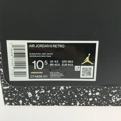 【中古品】【メンズ】 NIKE ナイキ AIR JORDAN 5 MOONLIGHT CT4838-011 エアジョーダン 5 レトロ ムーンライト スニーカー 靴 160-240808-hi-3-tag サイズ：28.5cm US 10.5 カラー：BLACK/COOL GREY-WHITE 万代Net店