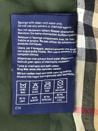 【現状渡し品】【メンズ】 Burberrys バーバリーズ 90’s NOVA CHECK PATTERN OILED JACKET ノバチェック柄 オイルドジャケット アウター 141-250920-rt-17-tag サイズ：不明 カラー：モスグリーン 万代Net店