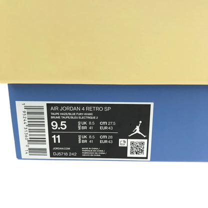 【中古美品】【メンズ】 NIKE ナイキ ×UNION ユニオン DJ5718-242 AIR JORDAN 4 SP スニーカー 靴 160-240808-SS-9-tag サイズ：27.5cm/US9.5 カラー：Taupe Haze/Blue Fury-Khaki-Roma Green 万代Net店