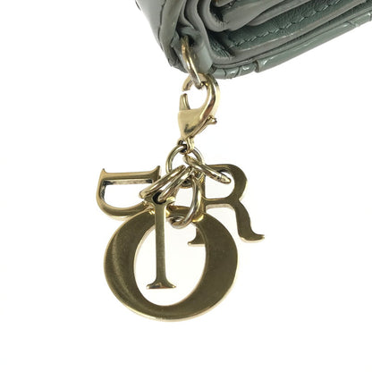 【中古品】【レディース】 Christian Dior クリスチャンディオール LOTUS WALLET S0181OVRB_M41G ロータスウォレット カナージュ パテントカーフスキン エナメル 三つ折り財布 ミディアムウォレット 181-240818-hi-4-tag カラー：ストーングレー 万代Net店