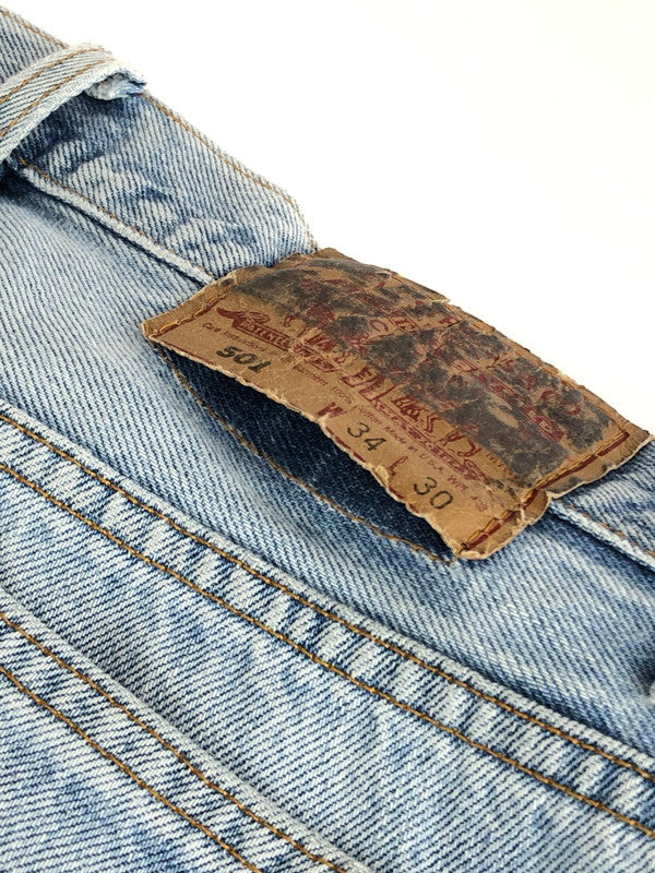 【現状渡し品】【メンズ】 Levi's リーバイス BUTTON FLY DENIM PANTS 501-0115 94年製 USA製 ボタンフライデニムパンツ ボトムス 157-240817-mo-7-tag サイズ：W34 カラー：ライトブルー 万代Net店