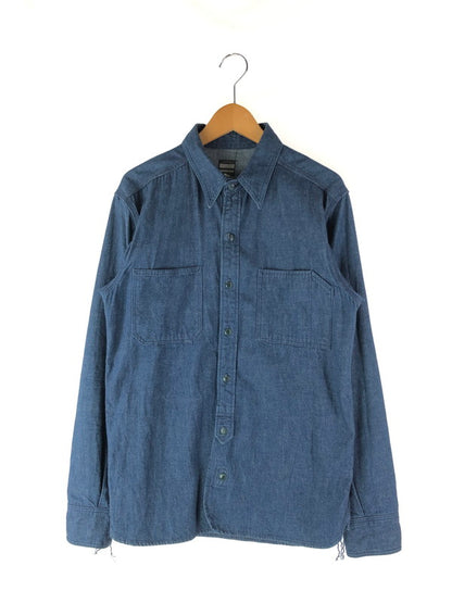 【中古品】【メンズ】  MOMOTARO JEANS 桃太郎ジーンズ L/s DENIM SHIRT ロングスリーブ デニムシャツ 長袖 トップス 145-240817-mo-2-tag サイズ：40 カラー：インディゴ 万代Net店