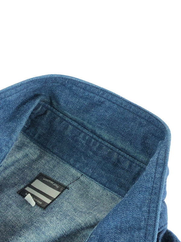 【中古品】【メンズ】  MOMOTARO JEANS 桃太郎ジーンズ L/s DENIM SHIRT ロングスリーブ デニムシャツ 長袖 トップス 145-240817-mo-2-tag サイズ：40 カラー：インディゴ 万代Net店