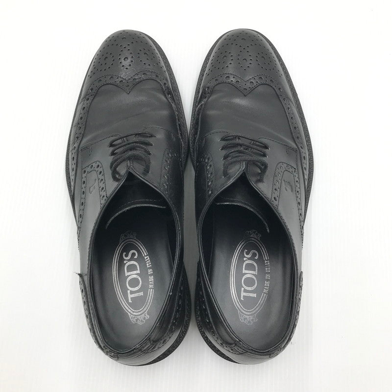 【中古品】【メンズ】 TOD’S トッズ WING TIP SHOES ウイングチップシューズ  ビジネスシューズ ドレスシューズ 靴 164-240821-na-9-tag サイズ：6 1/2 カラー：ブラック 万代Net店