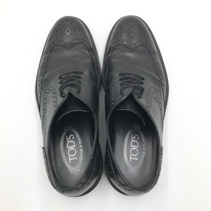 【中古品】【メンズ】 TOD’S トッズ WING TIP SHOES ウイングチップシューズ  ビジネスシューズ ドレスシューズ 靴 164-240821-na-9-tag サイズ：6 1/2 カラー：ブラック 万代Net店