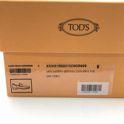 【中古美品】【メンズ】 TOD’S トッズ MOCASSINO GOMMA LEGGERA 51B XXM51B00010D90B999 モカシン コインローファー シューズ 靴 164-240821-hi-13-tag サイズ：6 カラー：ブラック 万代Net店