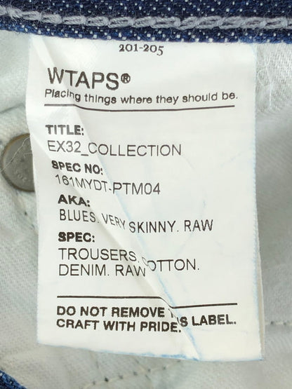 【中古品】【メンズ】 WTAPS ダブルタップス WTAPS 16SS BLUES VERY SKINNY RAW DENIM PANTS 161MYDT-PTM04 ブルースベリー スキニーロー デニムパンツ ボトムス 153-240820-mo-9-tag サイズ：M カラー：インディゴ 万代Net店