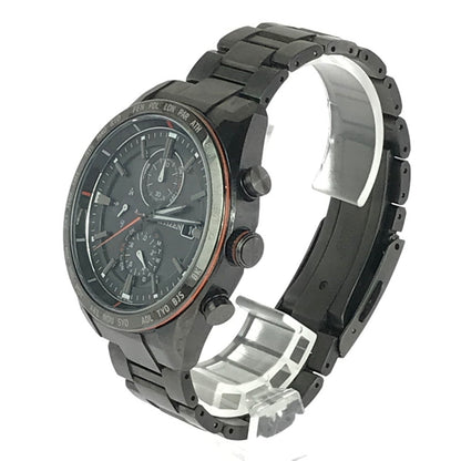 【中古品】【メンズ】 CITIZEN シチズン ATTESA ECO DRIVE H800-T025871 AT8185-62E アテッサ エコドライブ ブラックチタンモデル デイト表示 ソーラー 腕時計 197-240818-hi-8-tag カラー：BLACK 万代Net店